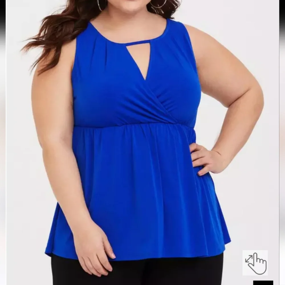 Torrid Studio Knit Blue Top - Picture 1 of 5